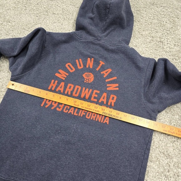 Mountain Hardwear Sweater Mens Medium Blue Hooded‎ Pullover Long Sleeve Pockets - Picture 9 of 12